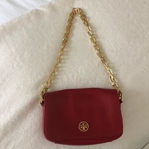 Red Tory Burch cross body purse
